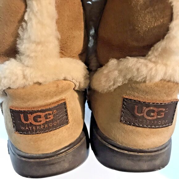 UGG Australia Katia Boots Women's 5 Brown Waterproof Suede Sheepskin 1008030 - Picture 7 of 11